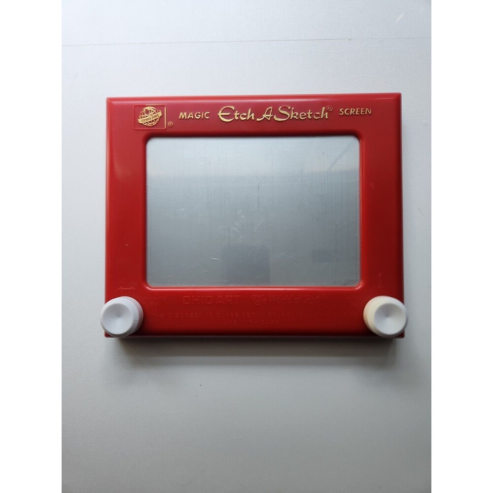 Etch-A-Sketch Magic Screen Drawing Toy Classic Red Frame No 505 Ohio Art Vintage